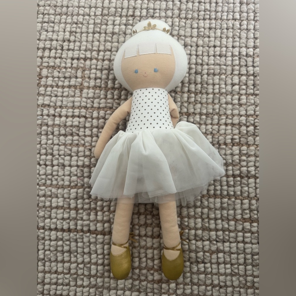 ALIMROSE White and Gold Baby Ballerina Doll - Picture 2 of 6